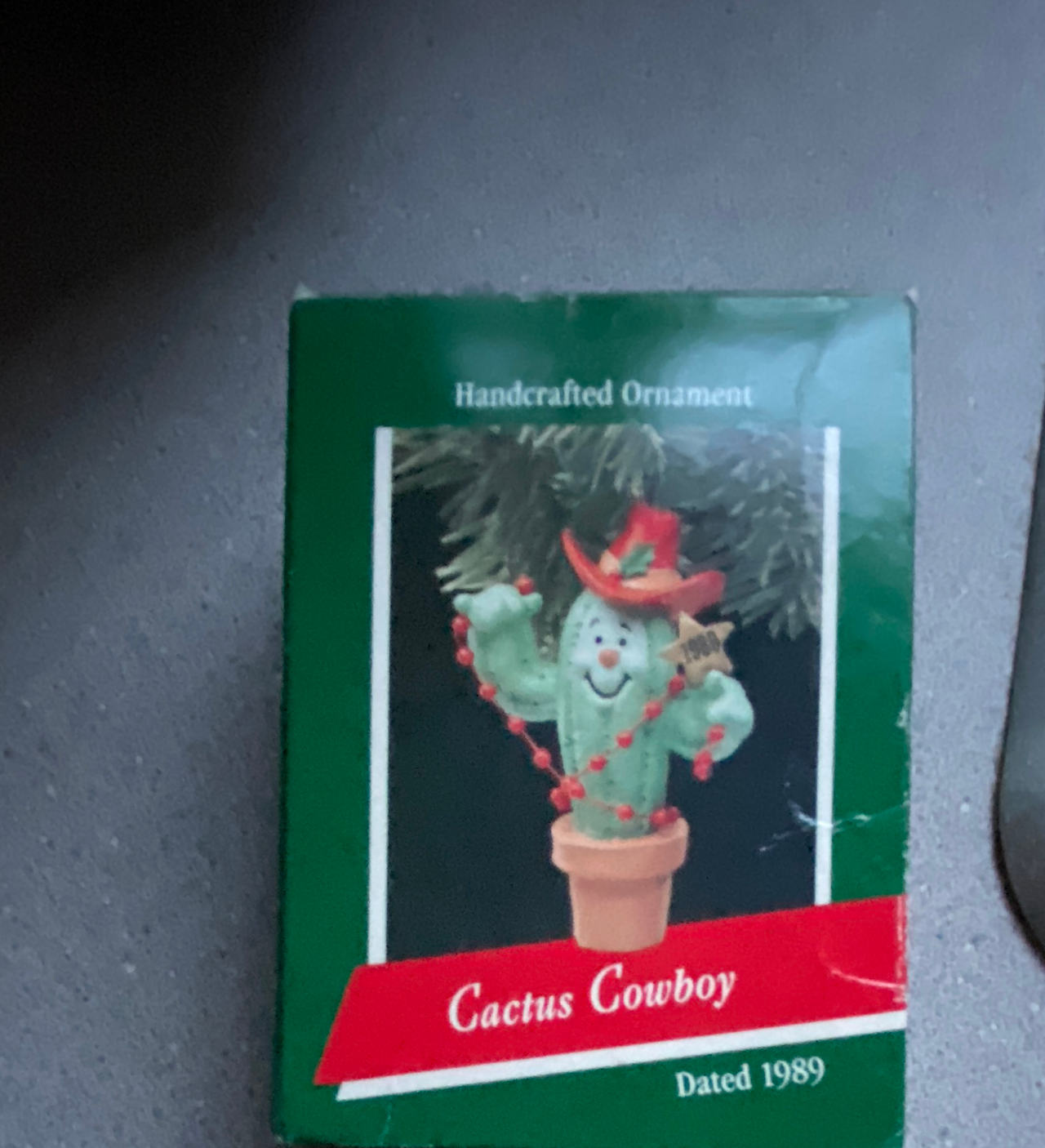 Hallmark Keepsake Cactus Cowboy 1989 Ornament