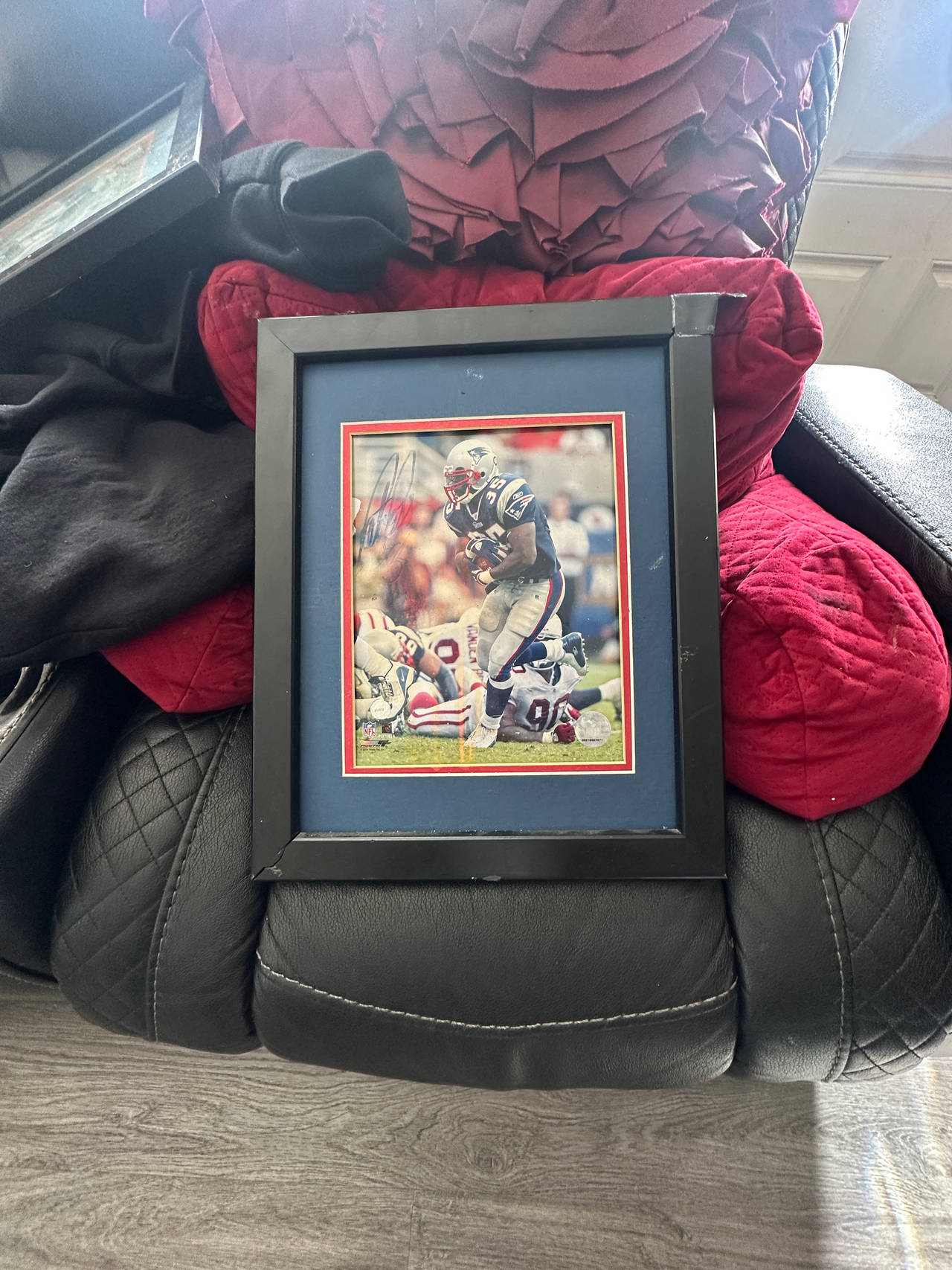 Corey Dillon Autographed Framed New England Patriots Photo