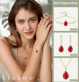 LINAWE Crystal Chain Necklace for Women Imitation Diamond Pendant Cubic Zirconia - Image 3