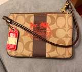 Coach Signature Heritage Logo Wristlet - Image 1