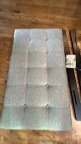 Grey Tufted Fabric Headboard with Mounting Legs - Image 3