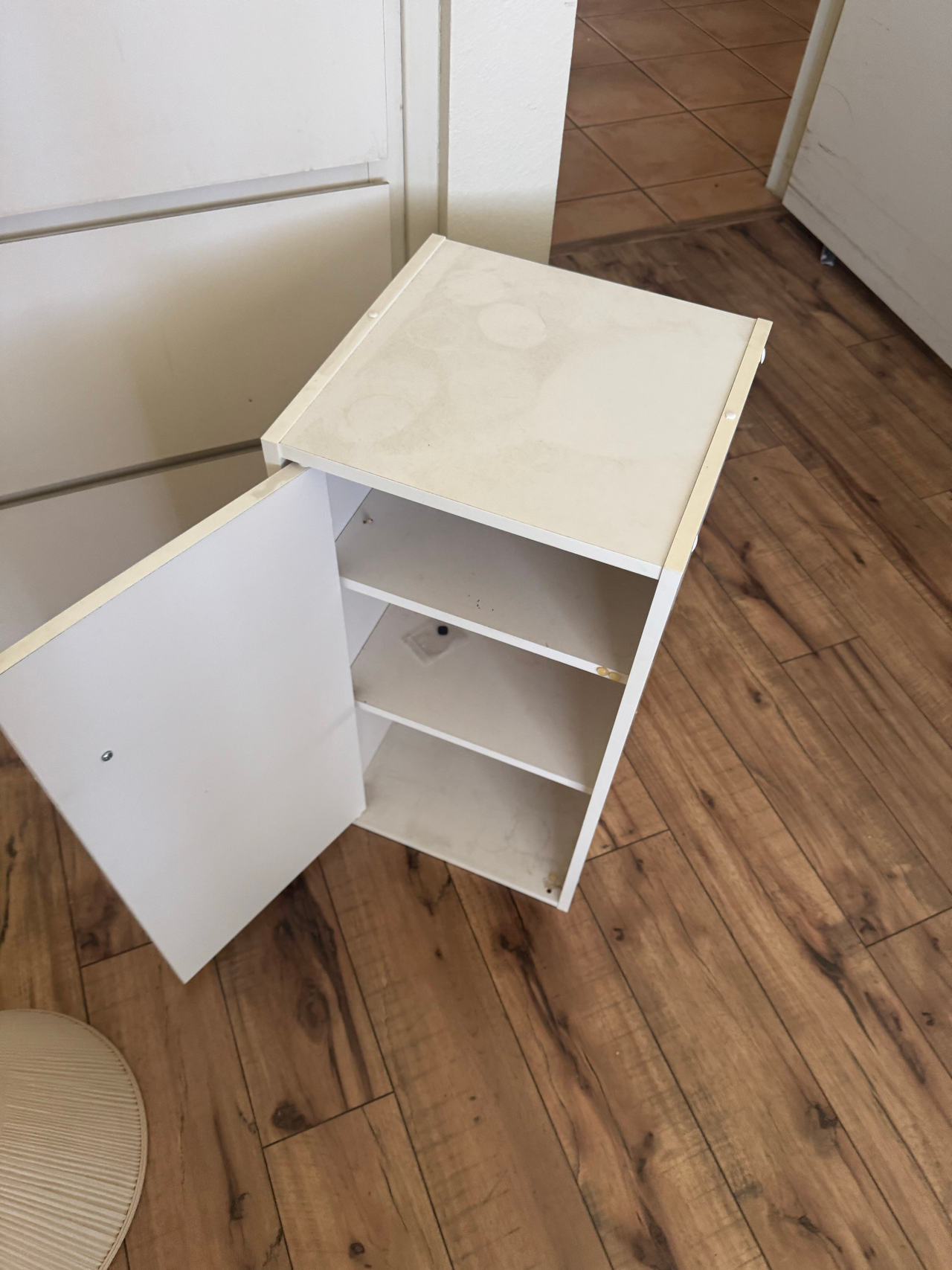 Small White Storage Cabinet