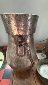 Antique Hammered Copper Tinned Water Jug - Image 4