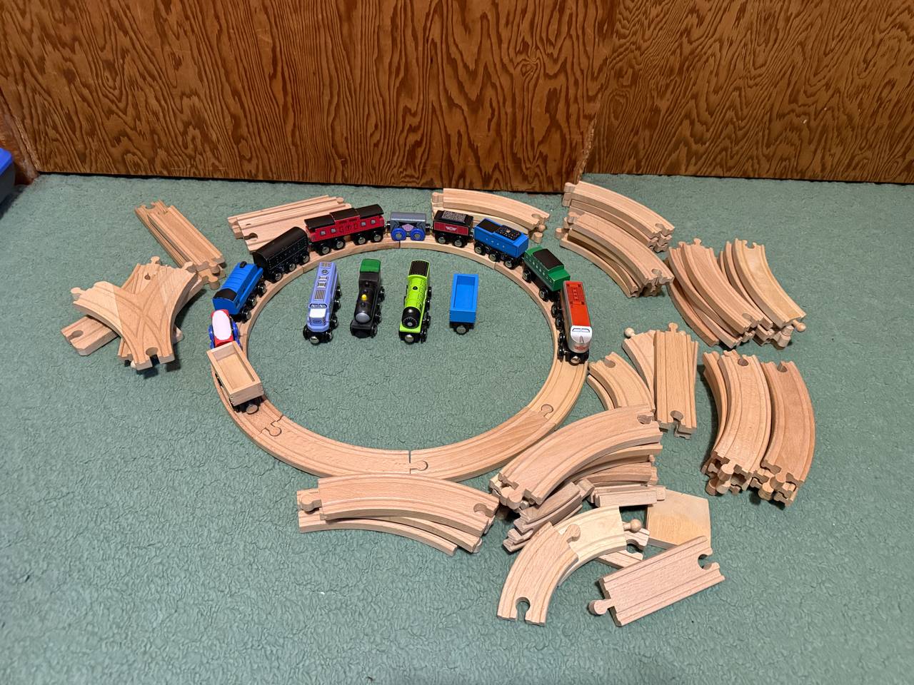 Brio Wooden Railway Track and Train Lot