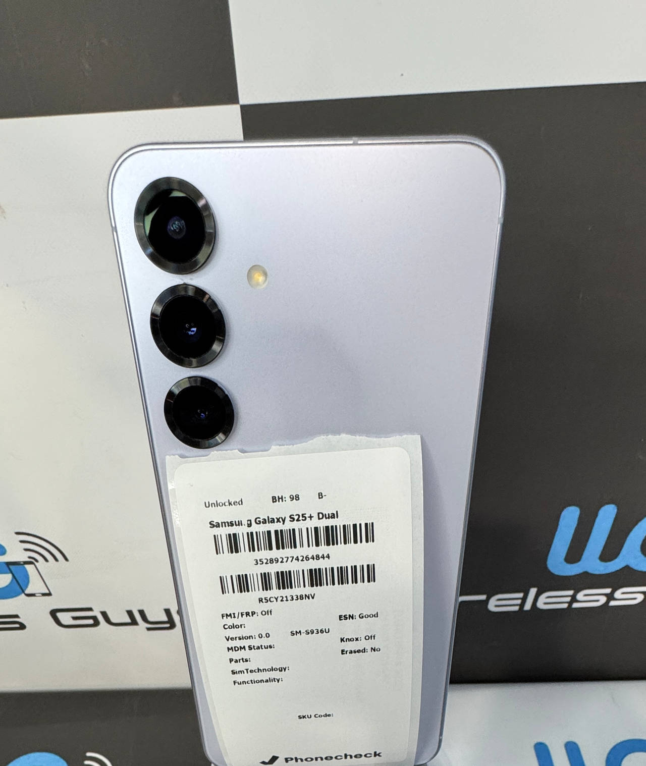 Samsung Galaxy S25+ 512GB Unlocked - Frost Blue 98% Battery