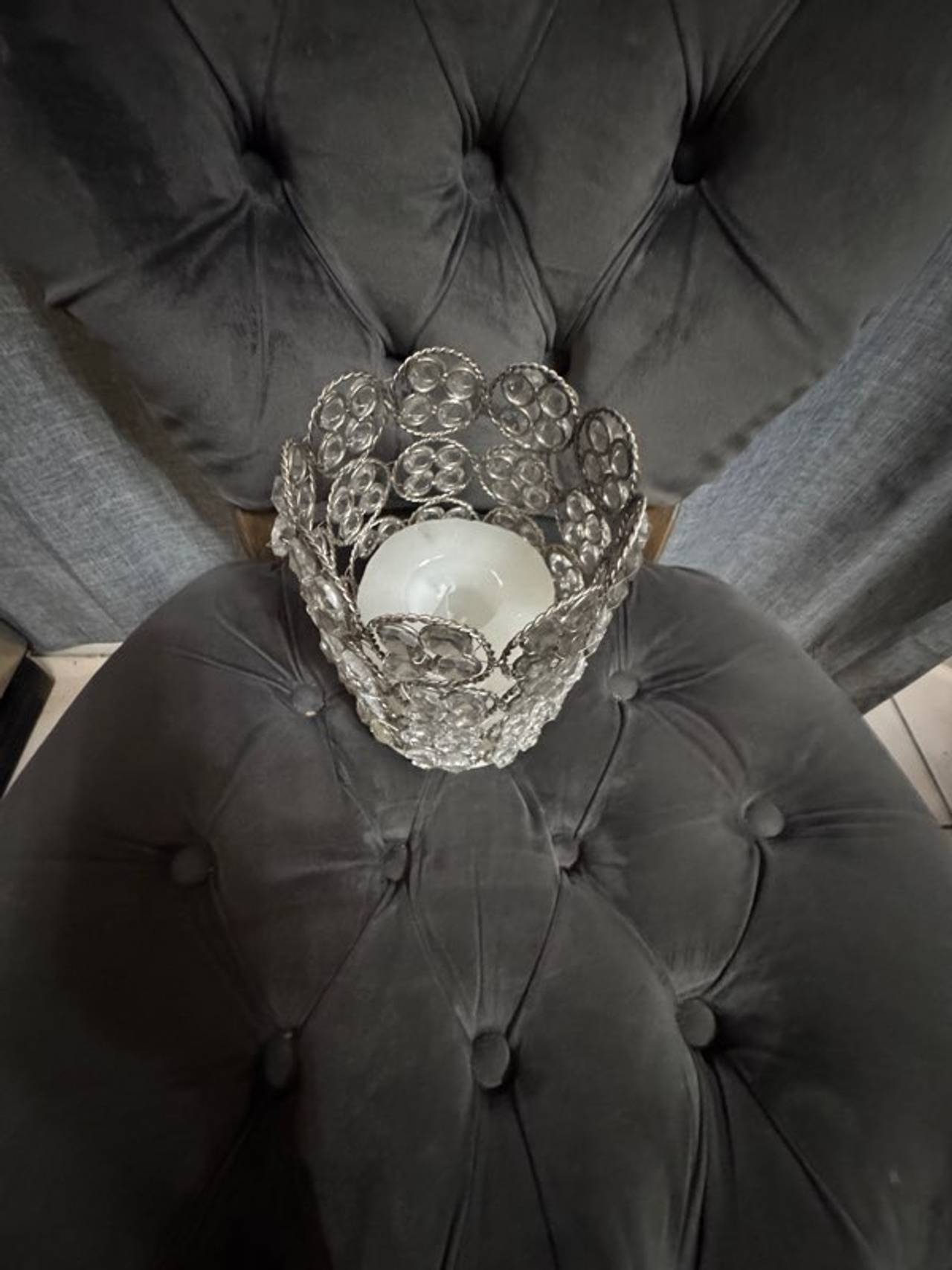 Crystal Beaded Candle Holder