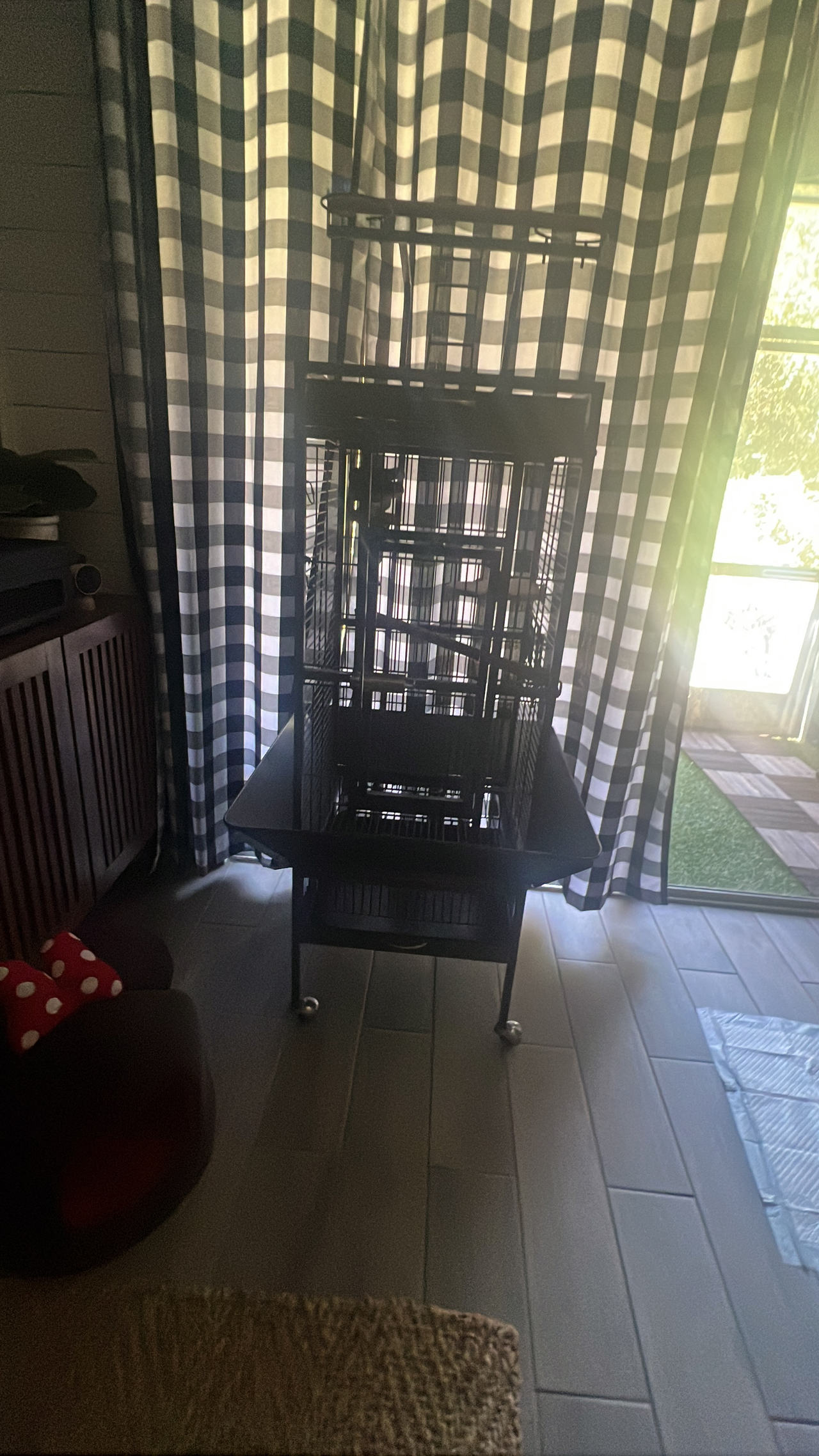 Rolling Metal Bird Cage