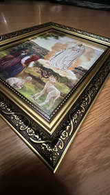 Our Lady of Fatima Gold Ornate Frame Print 13” - Image 3