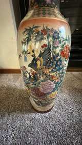 Large Japanese Satsuma Style Peacock Floor Vase - Image 7