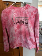 Vans Pink Tie Dye Logo Sweatshirt - Image 1