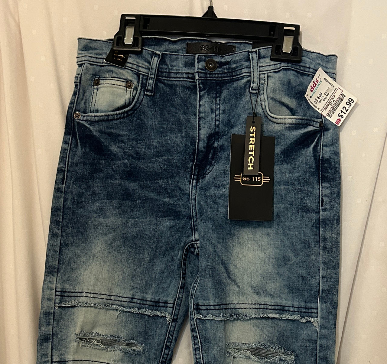 GS-115 Boys Distressed Moto Stretch Jeans