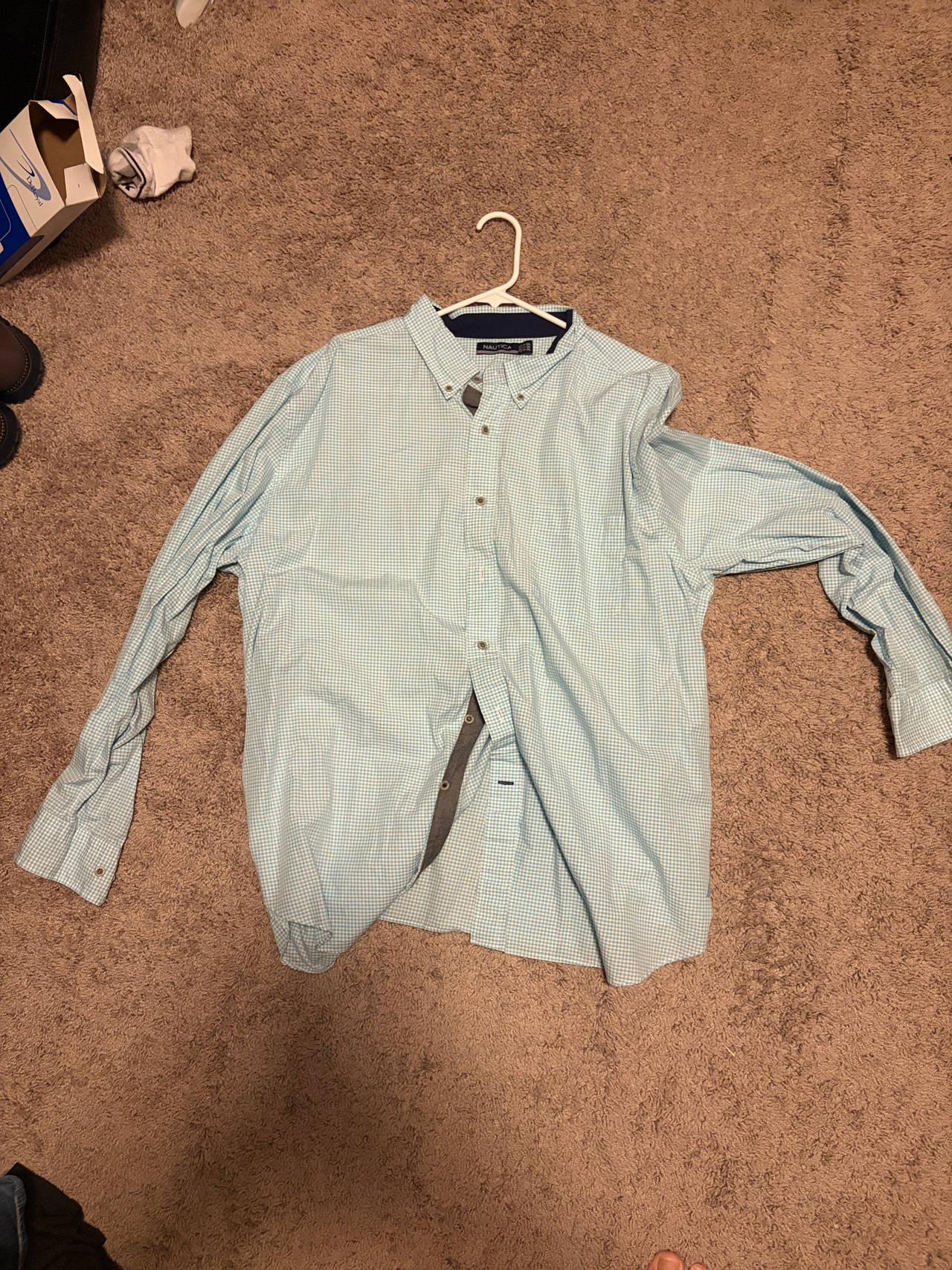 Nautica Men's Long Sleeve Gingham Shirt