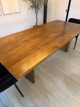 Modern Solid Wood Dining Table with Plank Legs - Image 6