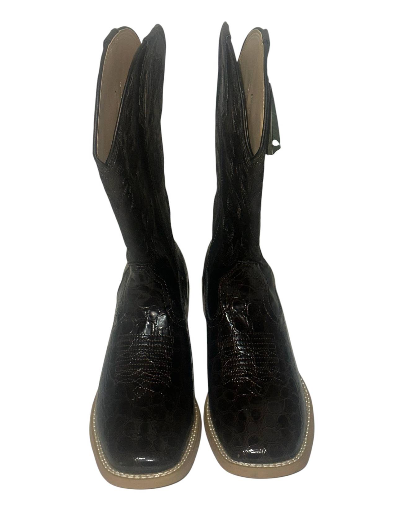 Roper Women's Riley Caiman Print Western Boots Size 9 NWT