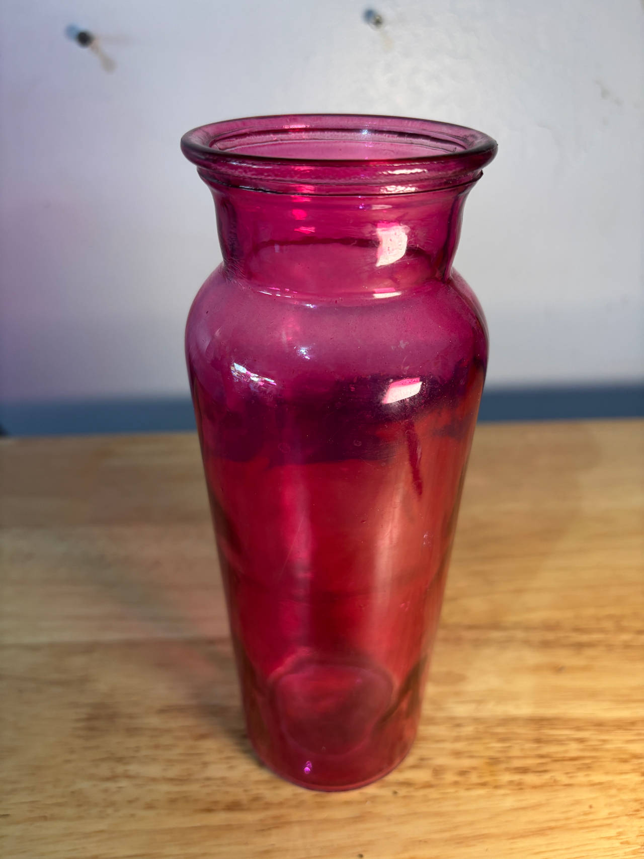 Vintage Pink Glass Vase