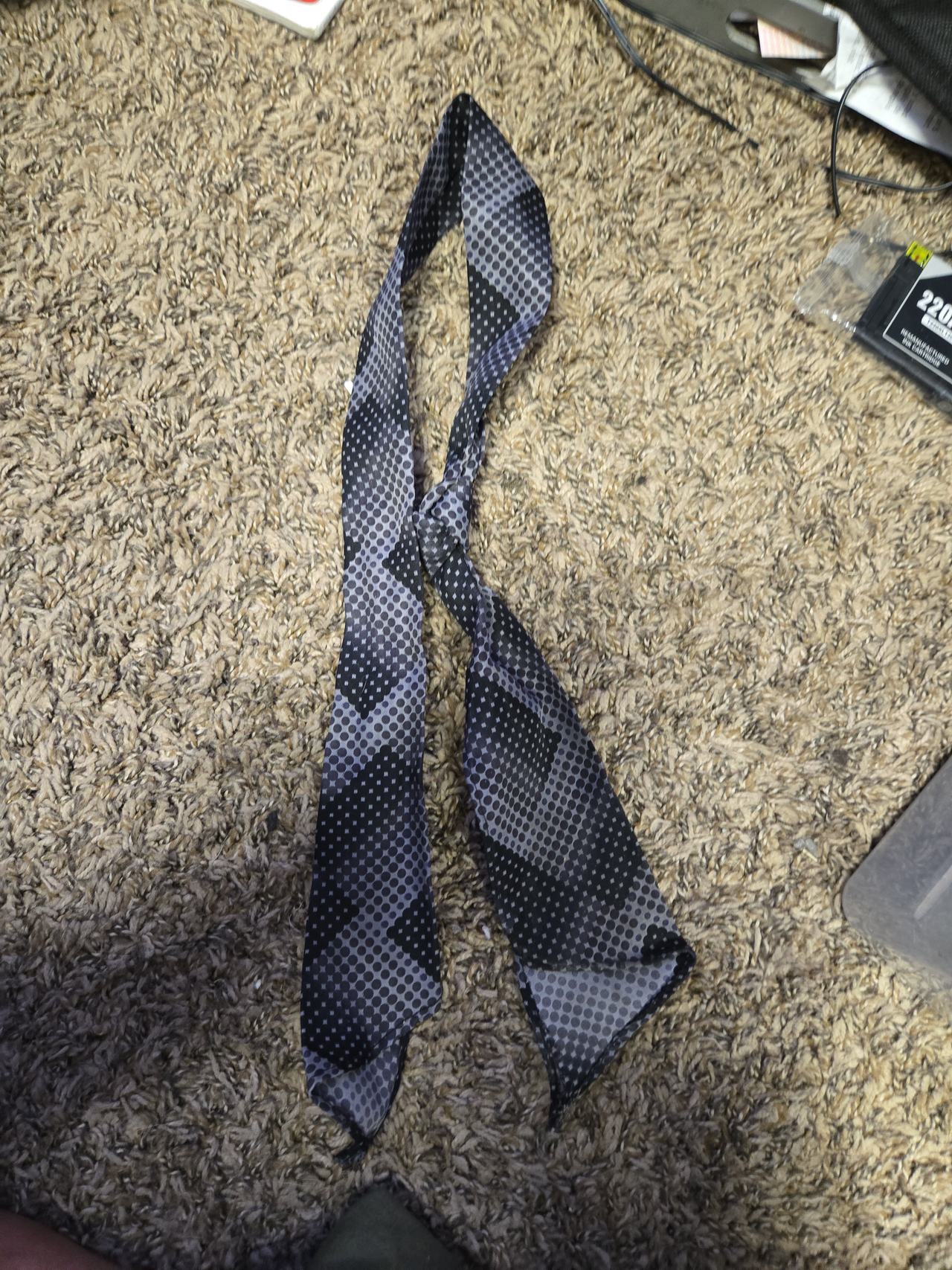 Grey and Black Geometric Dot Skinny Tie