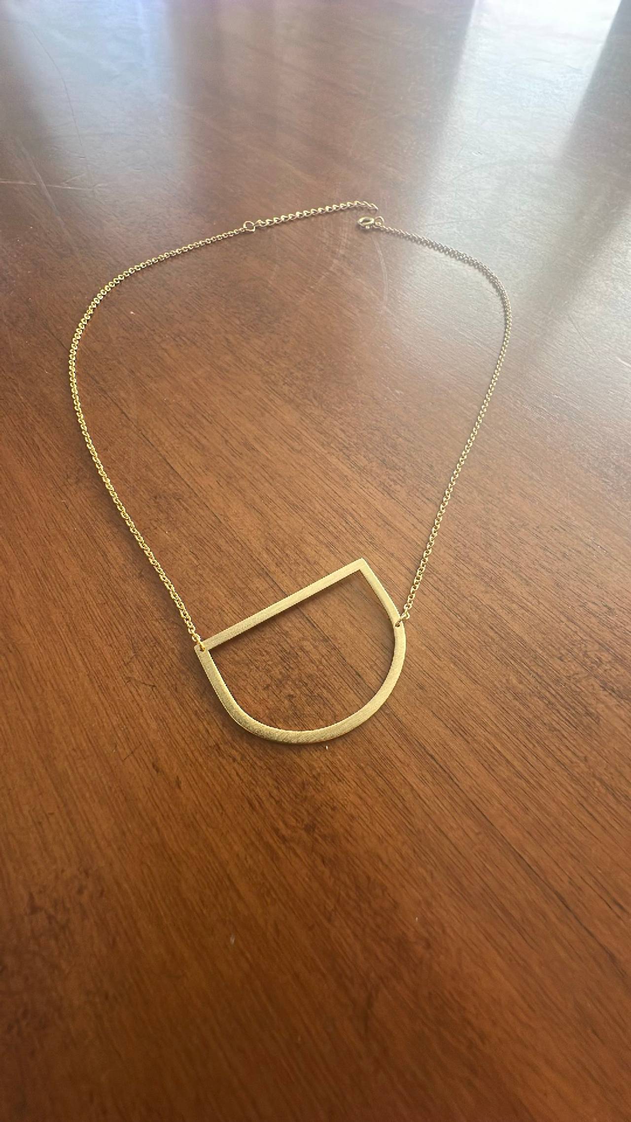 Gold-Tone Initial Letter D Necklace