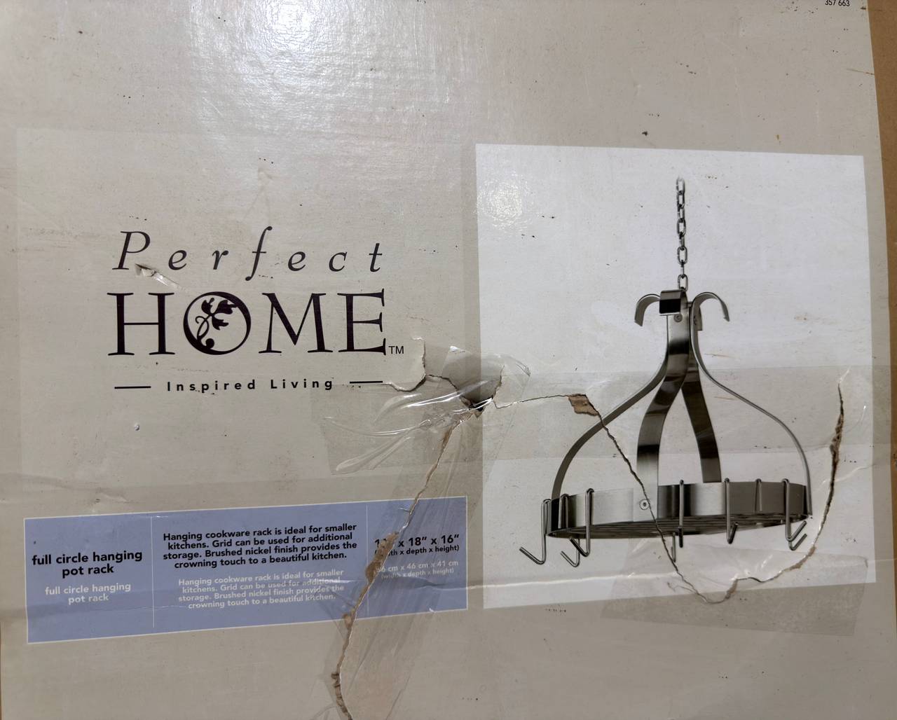 Perfect Home Full Circle Hanging Pot Rack