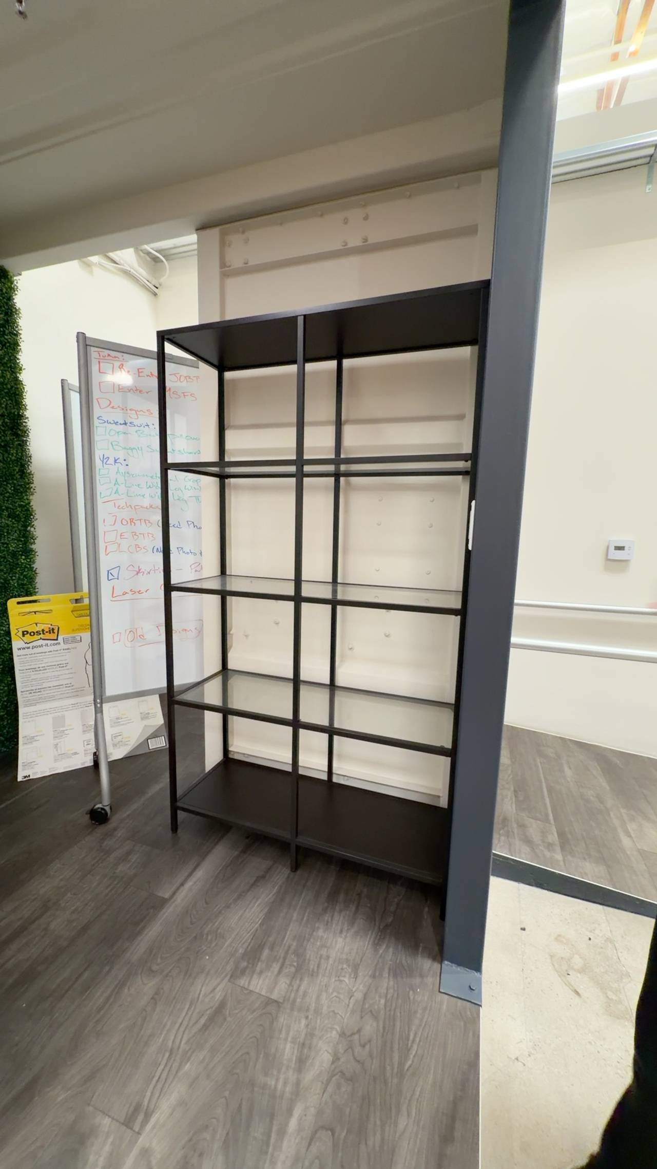 IKEA VITTSJÖ Glass Shelf Unit Black