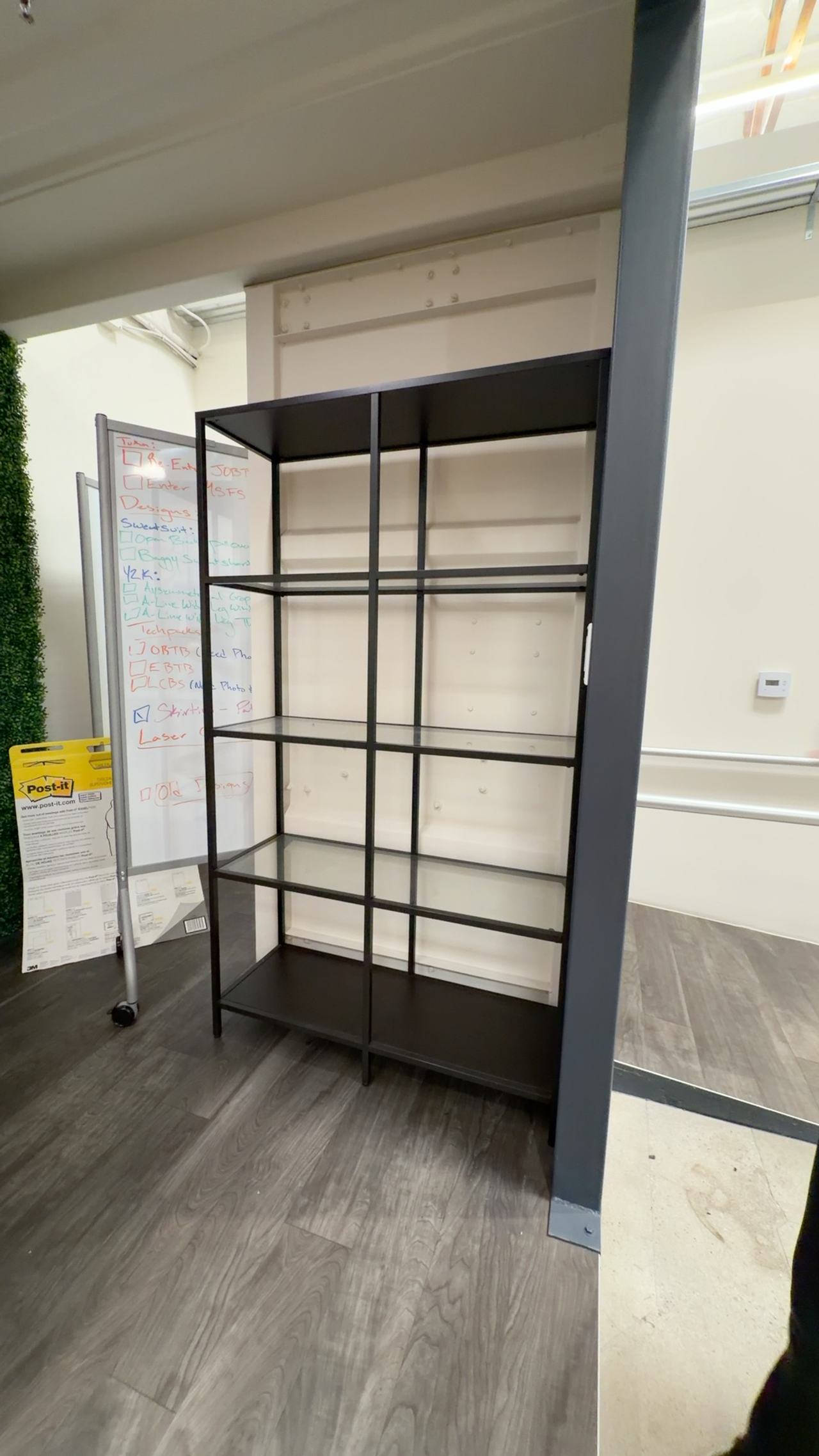 IKEA VITTSJÖ Glass Shelf Unit Black