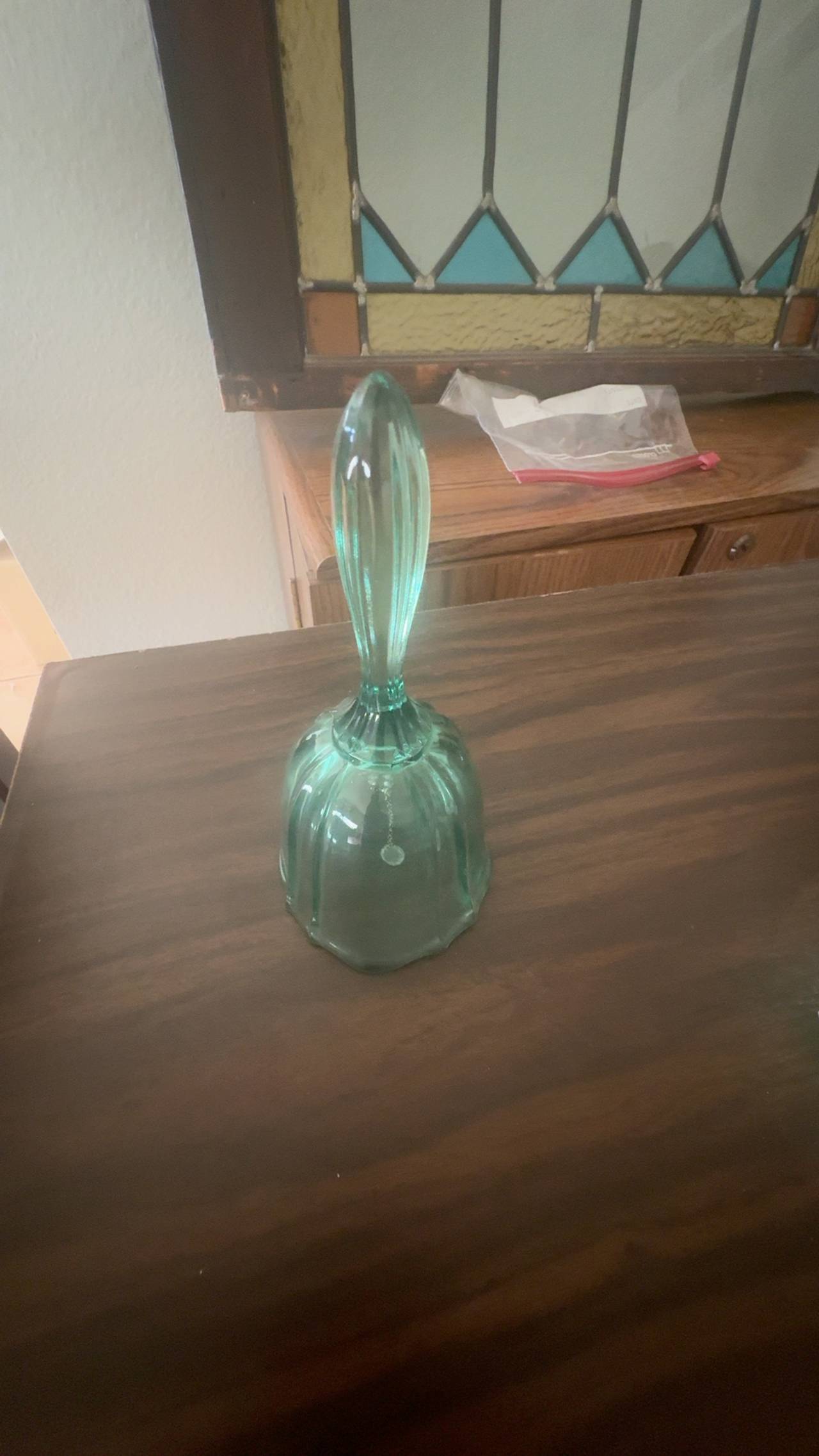 Fenton Art Glass Green Bell