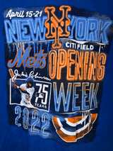 New York Mets Jackie Robinson Blue T-Shirt NY Baseball Tee Large - Image 5