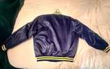 Starter UCLA Bruins Navy Satin Varsity Bomber Jacket - Image 2