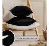 JIAHANNHA Black Velvet Throw Pillow Covers Pack of 2 - Image 6
