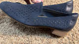 Clarks Collection Perforated Suede Loafers new navy size 7 - Image 3