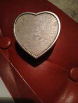 Vintage Heart Shaped Floral Trinket Box - Image 1