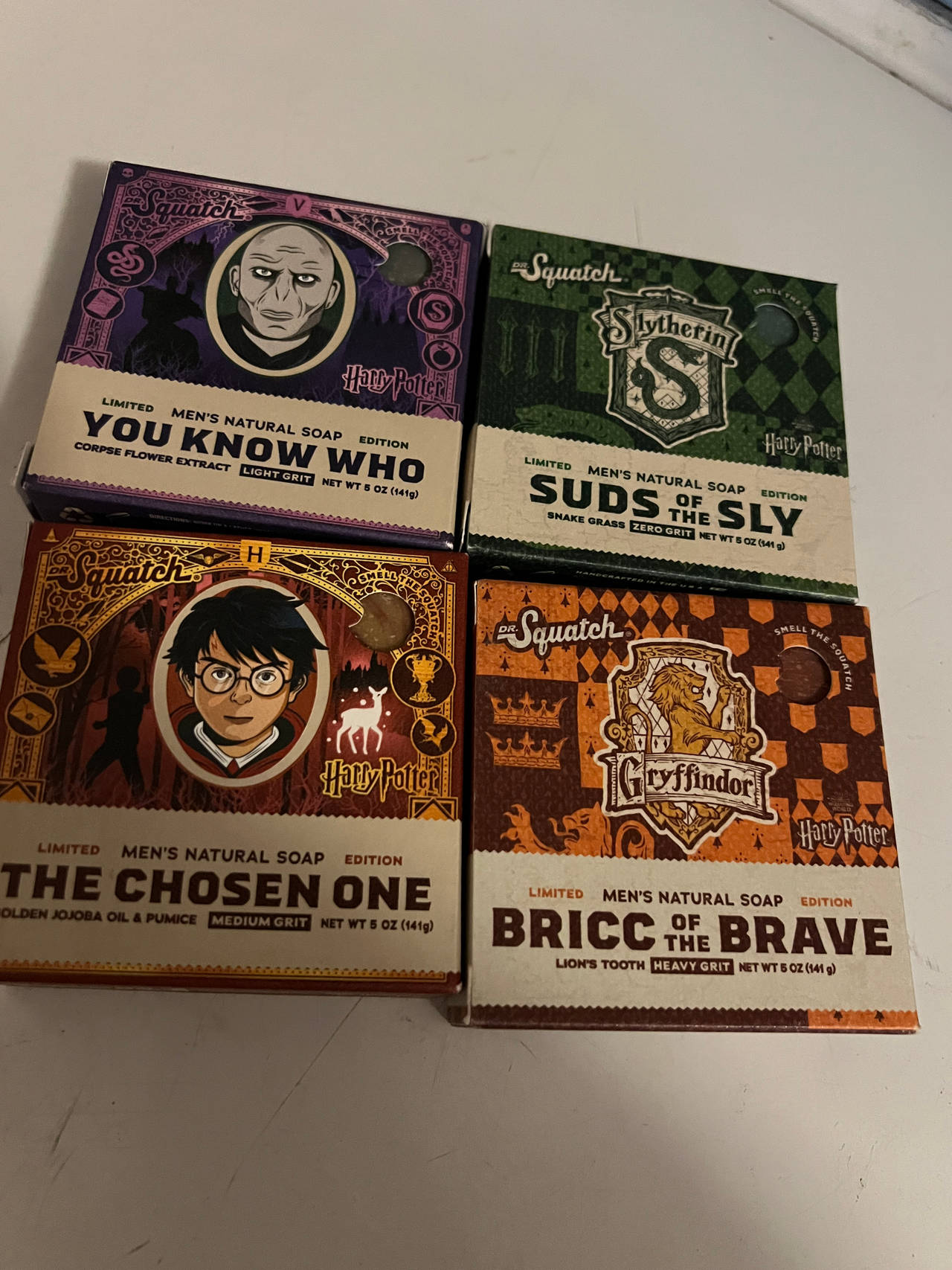 Dr. Squatch Harry Potter Soap Collection Lot of 4 - Voldemort
