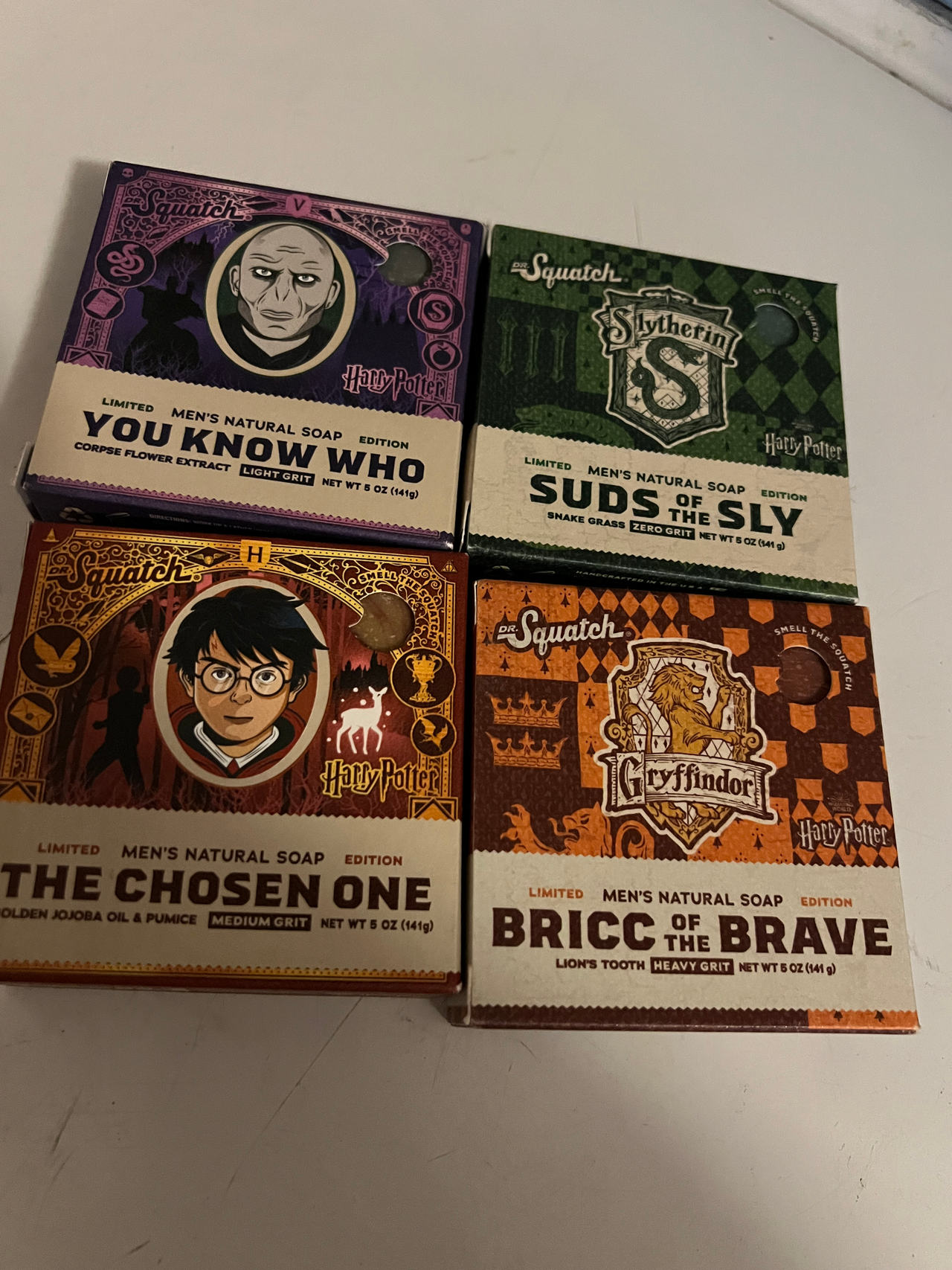 Dr. Squatch Harry Potter Soap Collection Lot of 4 - Voldemort