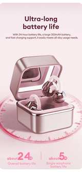 M161 True Wireless Earbuds with Mirror Charging Case - Image 2