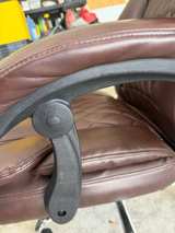 Brown Faux Leather Executive Office Chair with Footrest - Image 3