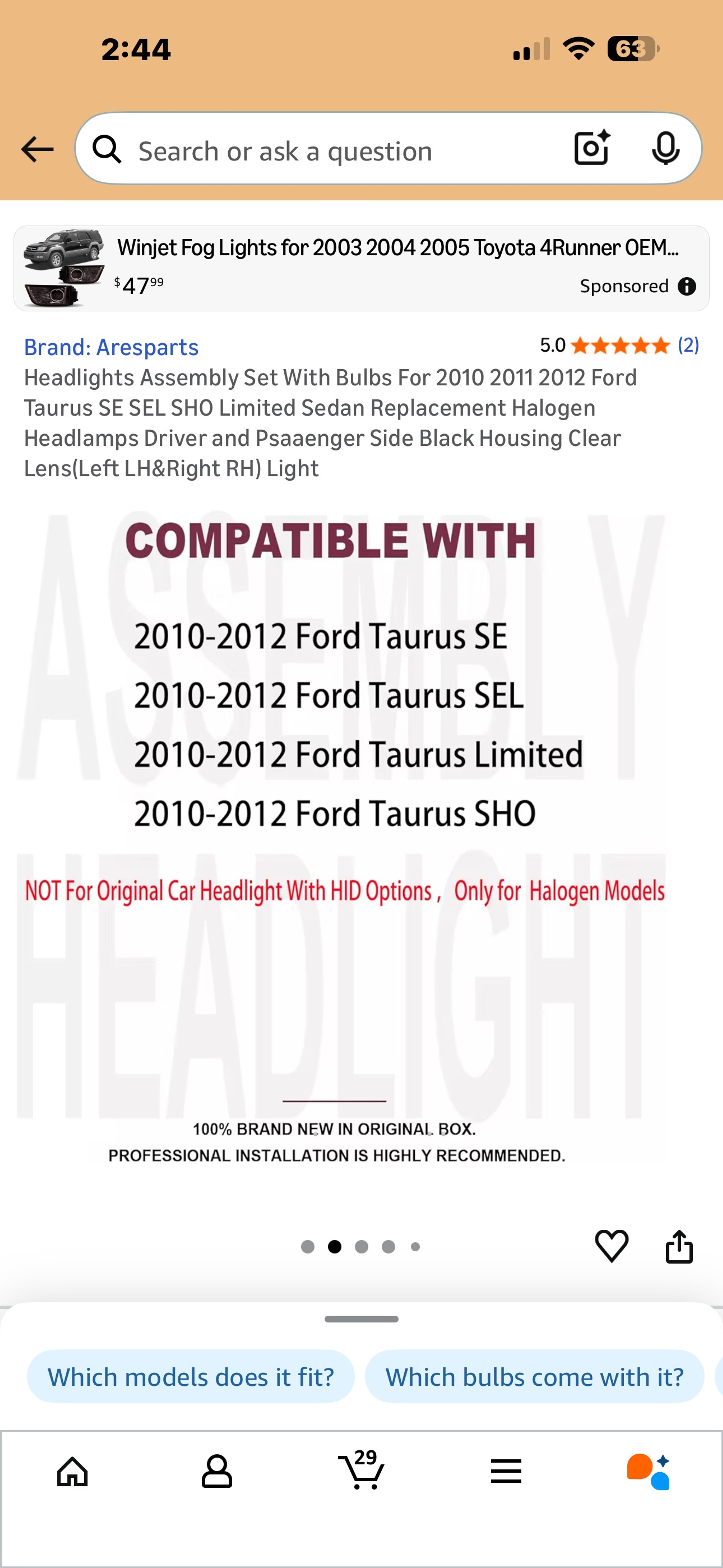 Spec-D Tuning Black Smoked Projector Headlights for Ford Fusion 2010-2012 - Image 3