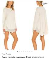 Free People Sparrow Long Sleeve Lace size large excellent condition - Image 1