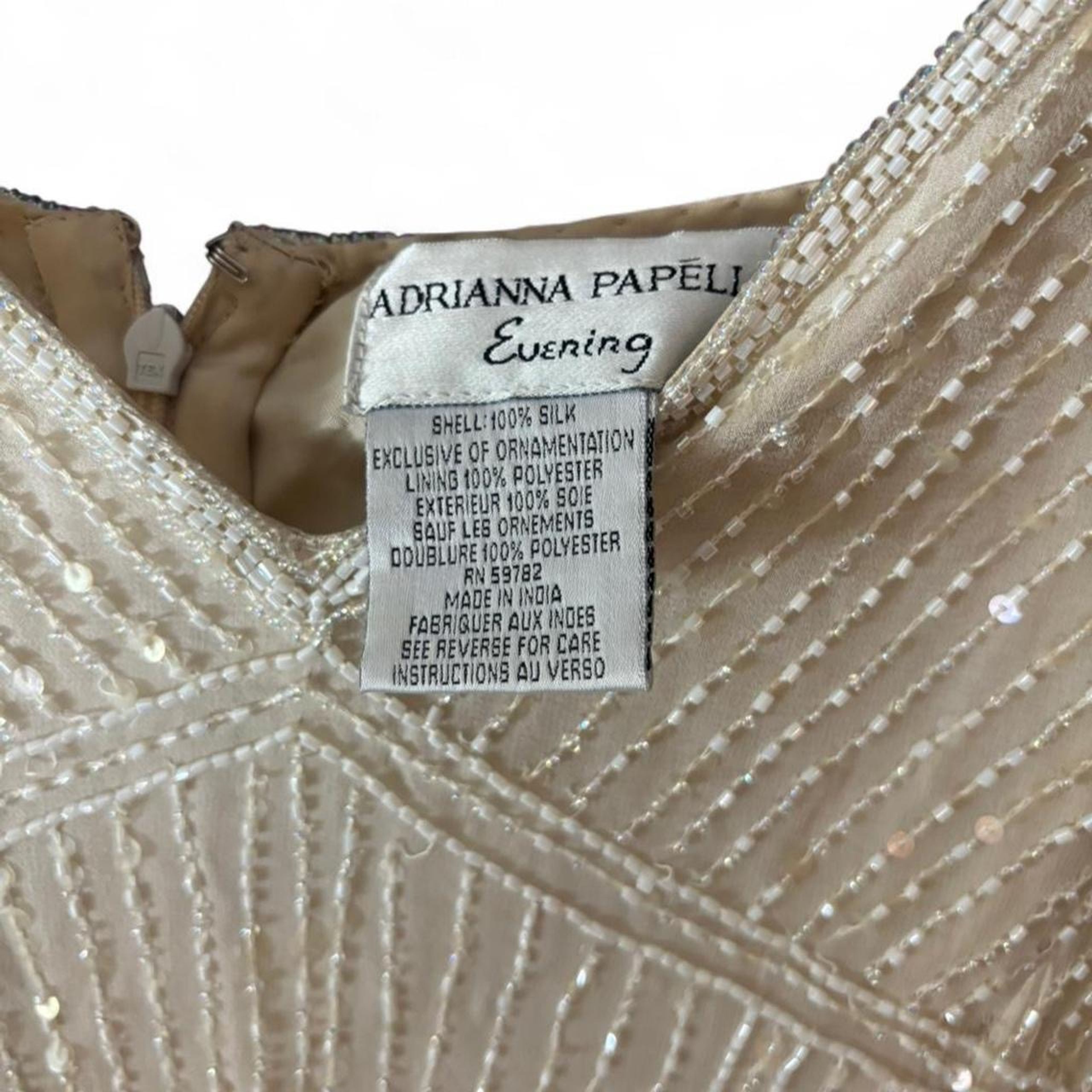 Adrianna Papell Art Deco Beaded Gown - Image 4