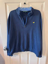 Masters Collection Navy Blue Quarter-Zip Pullover Sweater - Image 1