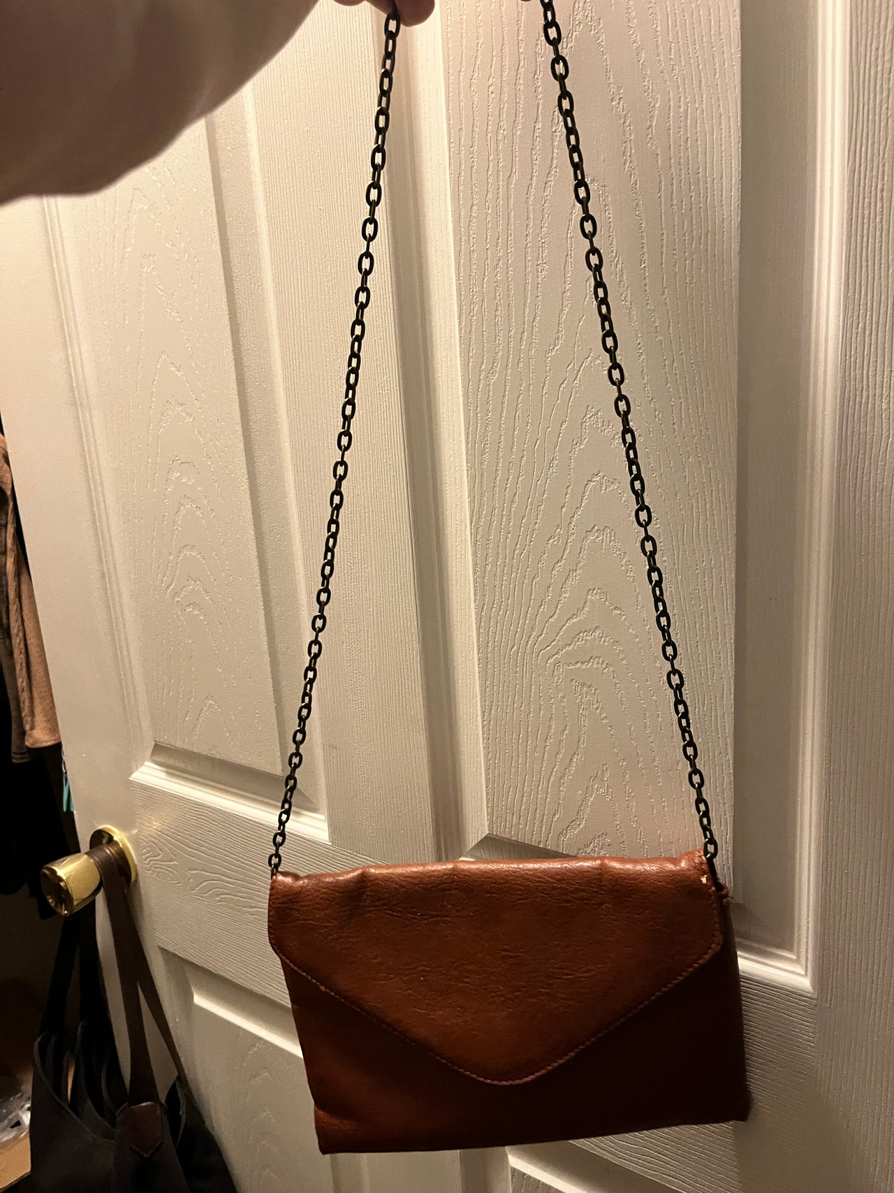 Envelope Clutch Purse with Chain Strap