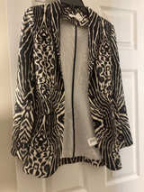 H&M Studio Collection Zebra Print Blazer Jacket Black/White - Image 2