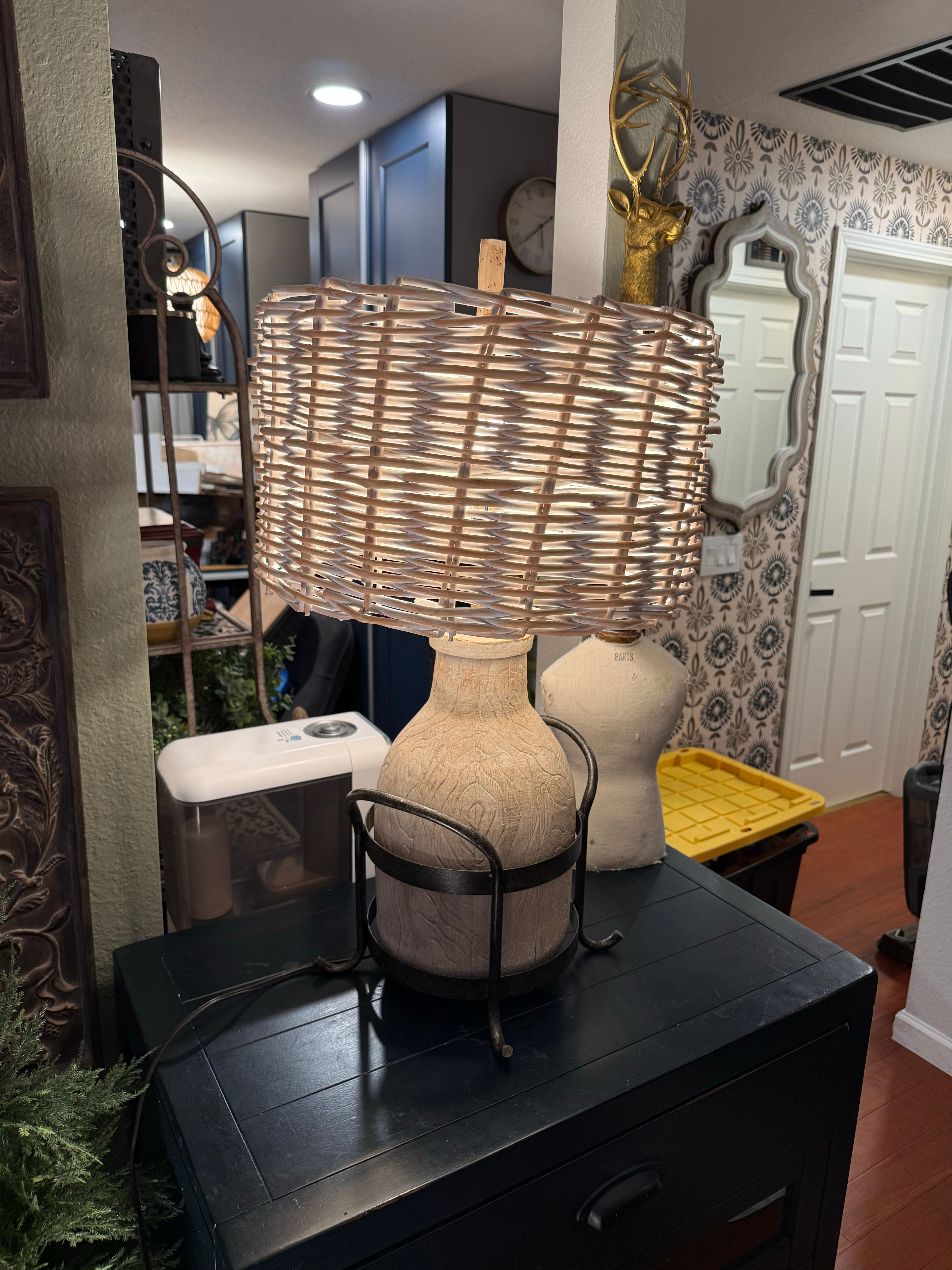 Crestview Collection Dary Farm Milk Wood Table Lamp. New 31” H x 17”W x 17” D