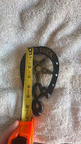 Vintage Black Cast Iron Horseshoe Trivet - Image 3