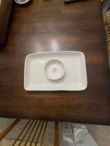 Rae Dunn Chip & Dip Ceramic Serving Tray - Image 1