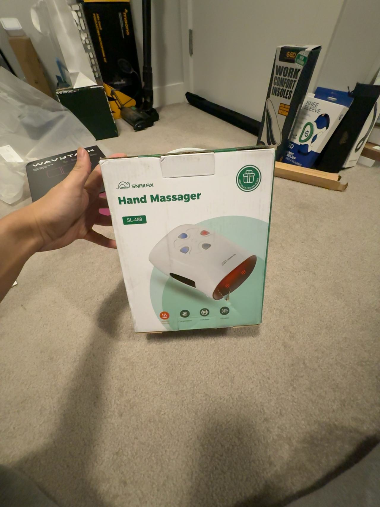 Snailax Hand Massager | Heat + Compression