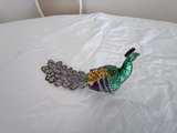 Vintage Enamel Peacock Trinket Box Figurine - Image 2