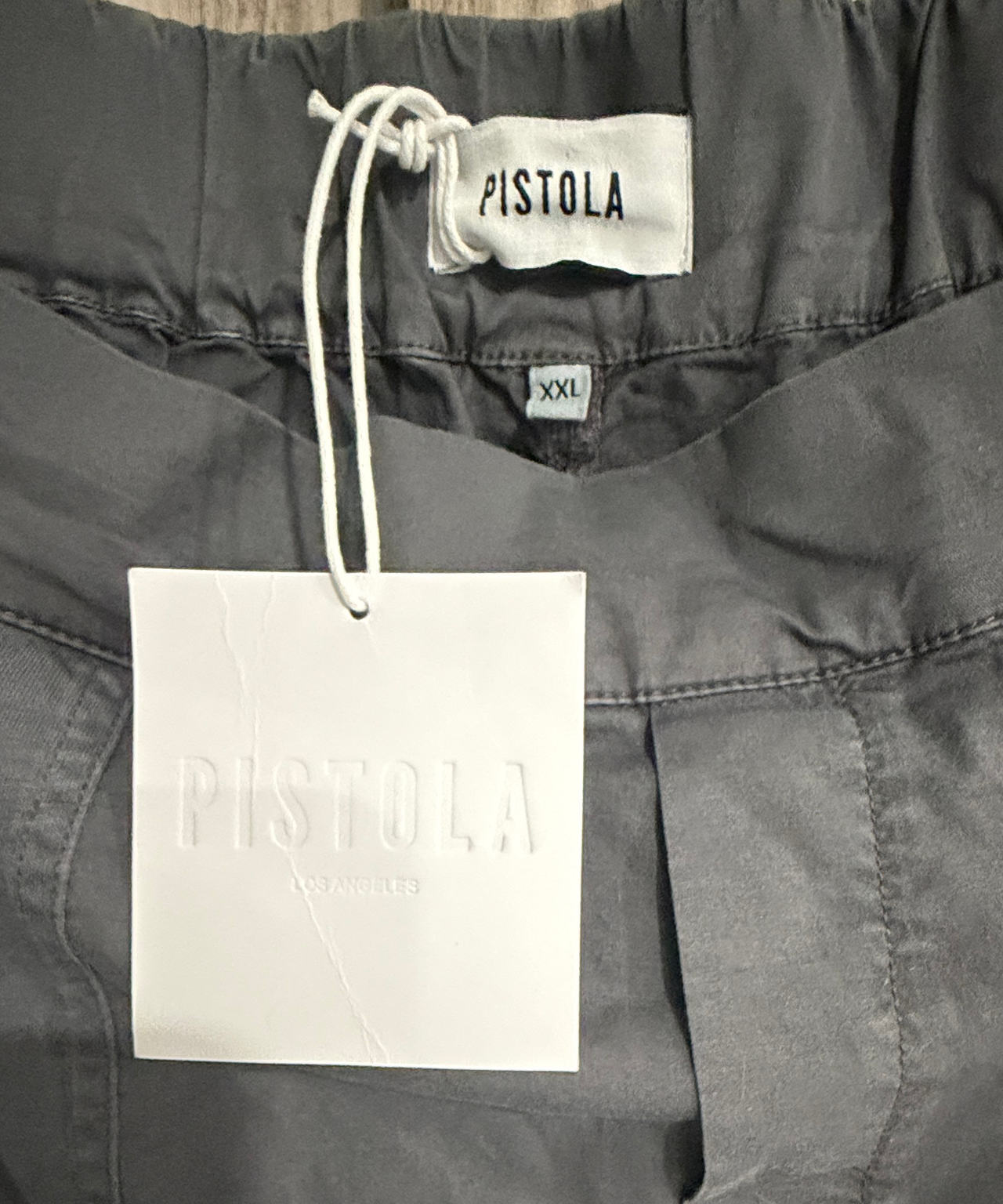 NEW Pistola Grey Elastic Waist Pants Size XXL