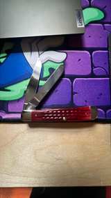 Case XX Dark Red Bone Trapper Pocket Knife - Image 3