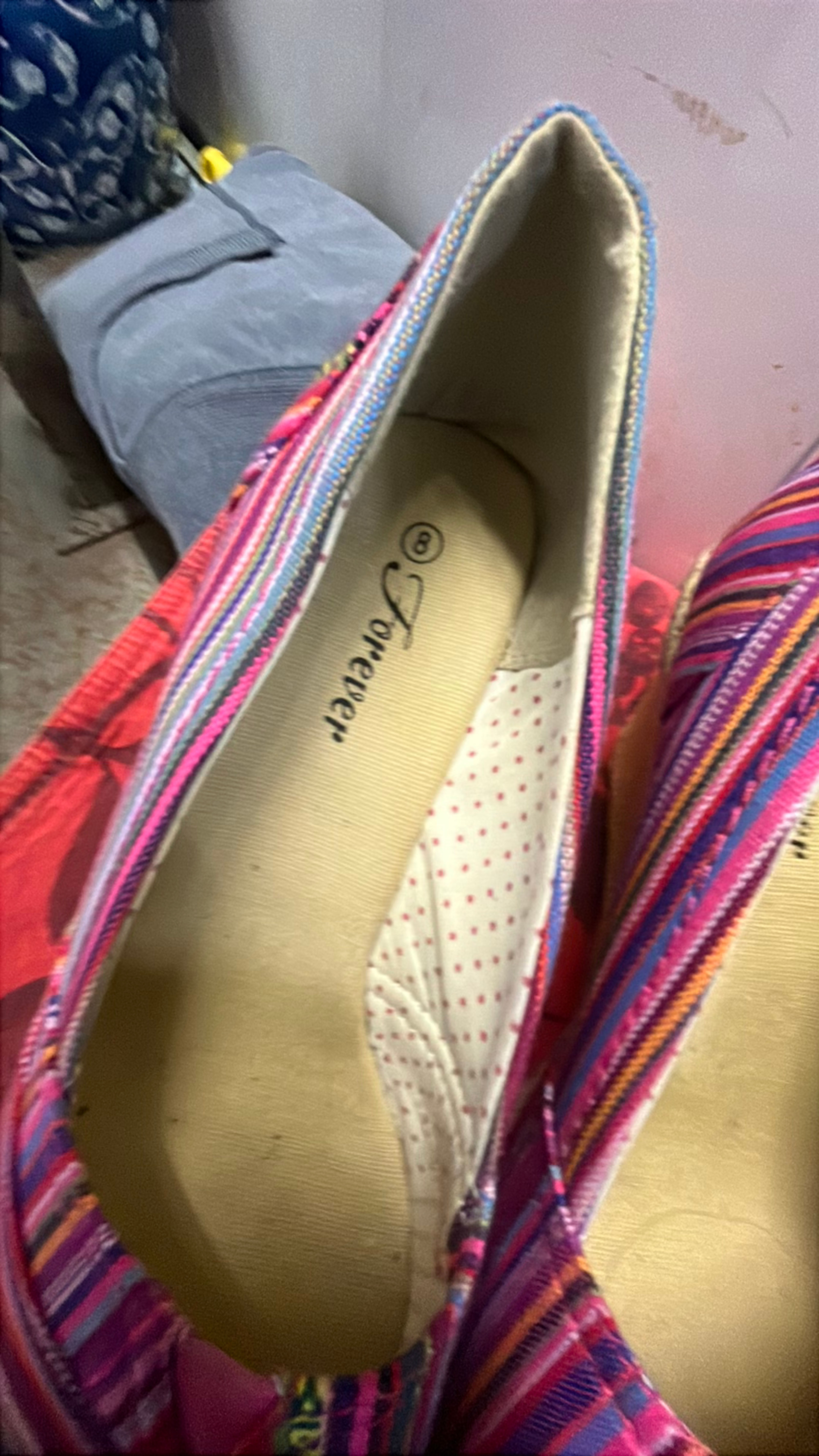 Forever Striped Espadrille Wedge Sandals - Image 3