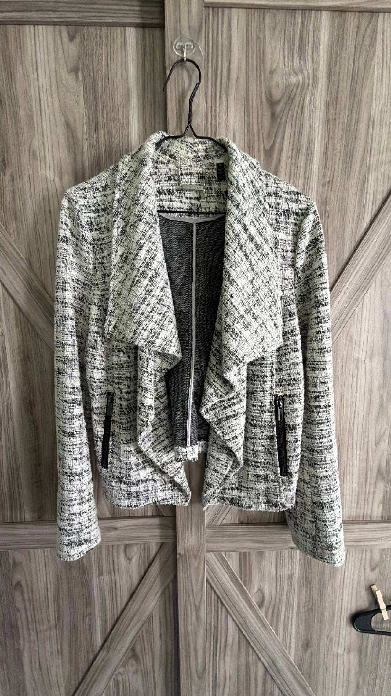 Womens White House Black Market Tweed Jacket Size Small