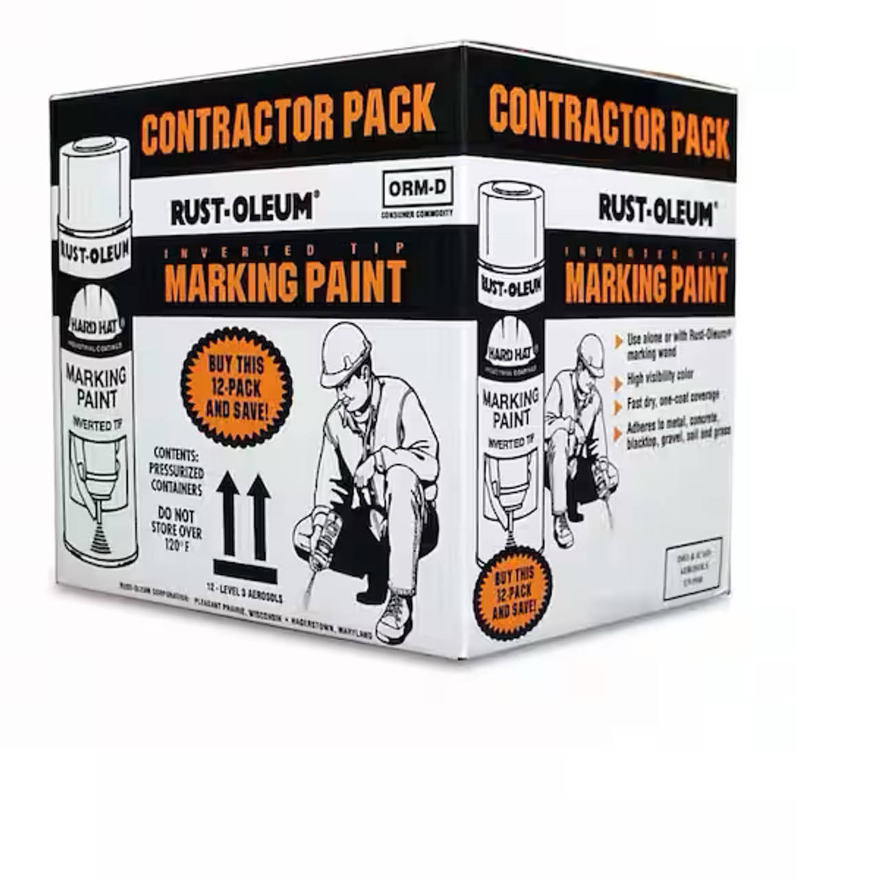 Rust-Oleum Hard Hat Inverted Marking Paint 12-Pack